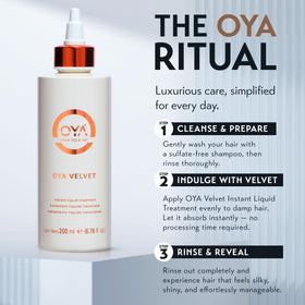 OYA lifestyle bathroom shelf display suggesting everyday luxury care