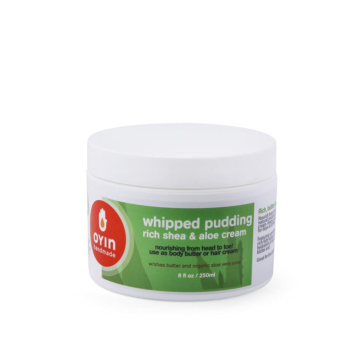 Oyin Handmade front jar showing label and packaging benefit: recognized bestseller