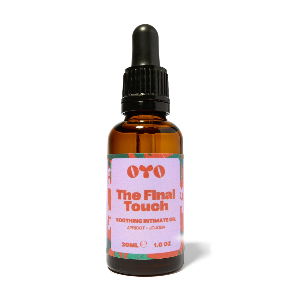 OYO front bottle view showing sleek packaging and natural oil benefit