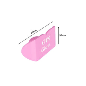 OYS GLOW in-use on sunbed demonstrating secure fit and reduced contact