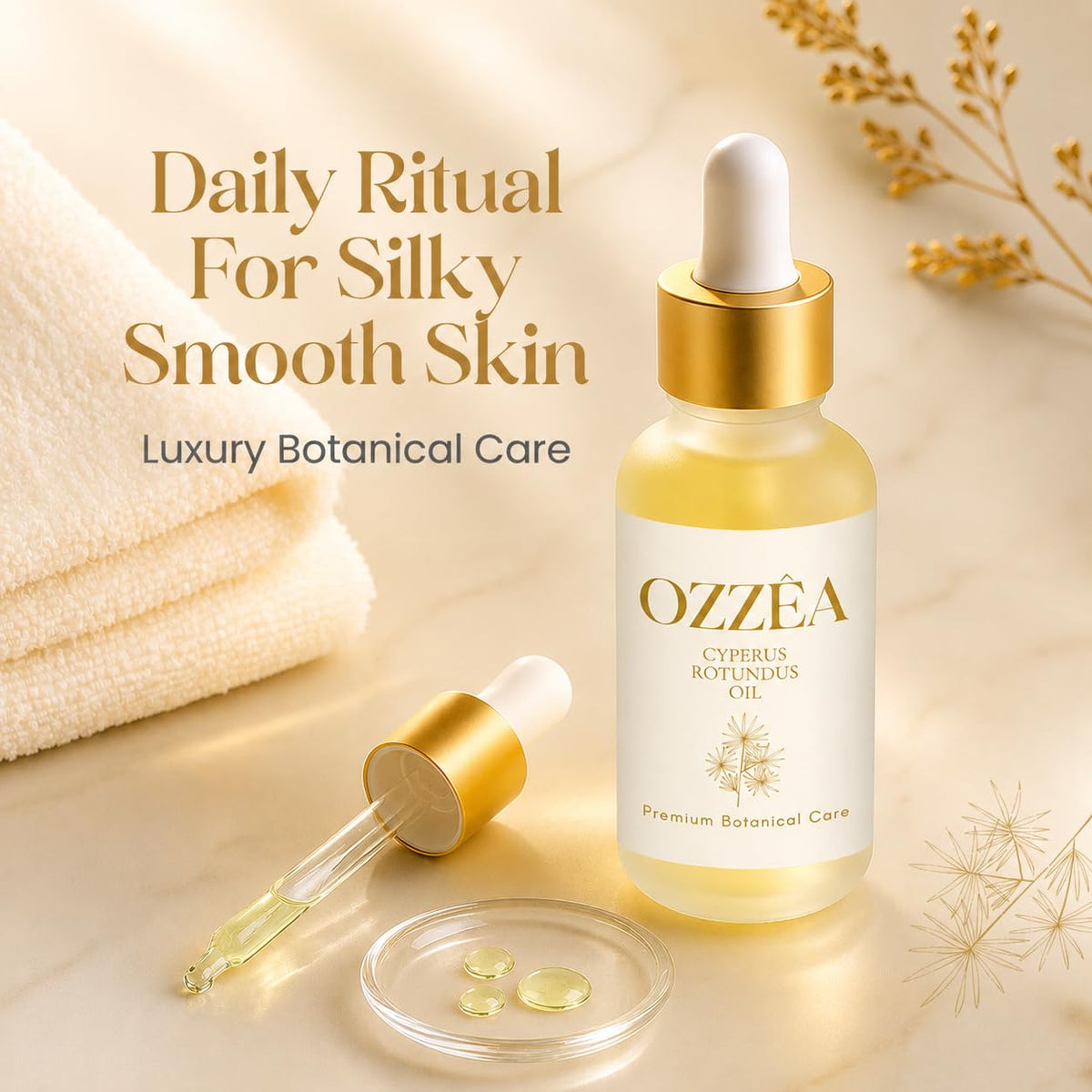 OZZÊA used after waxing demonstrating reduced redness and refined pores benefit