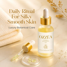 OZZÊA used after waxing demonstrating reduced redness and refined pores benefit