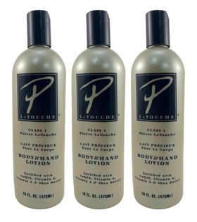 P. Latouche bottle in bathroom lifestyle scene showing convenient daily-use placement benefit.