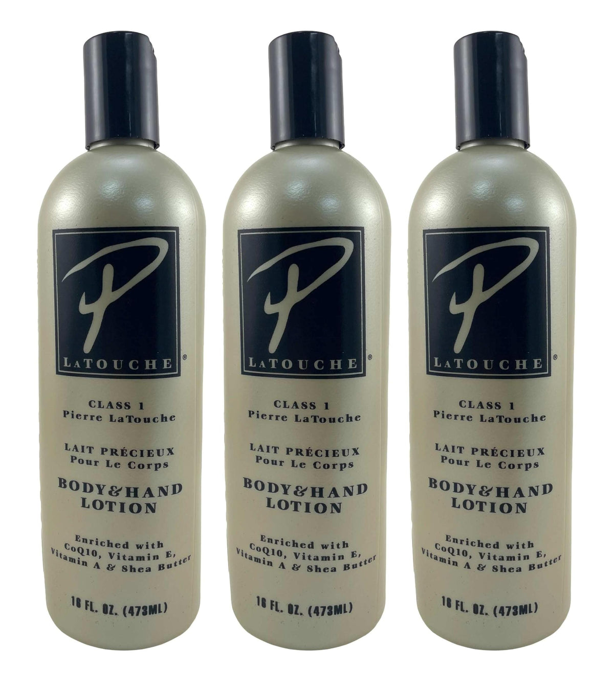 P. Latouche front packaging showing bottle and label, highlights product identity and clarity.