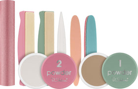 P-Shine lifestyle desk hand shot illustrating natural healthy nails