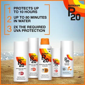 P20 label close-up showing features and ingredient simplicity benefit