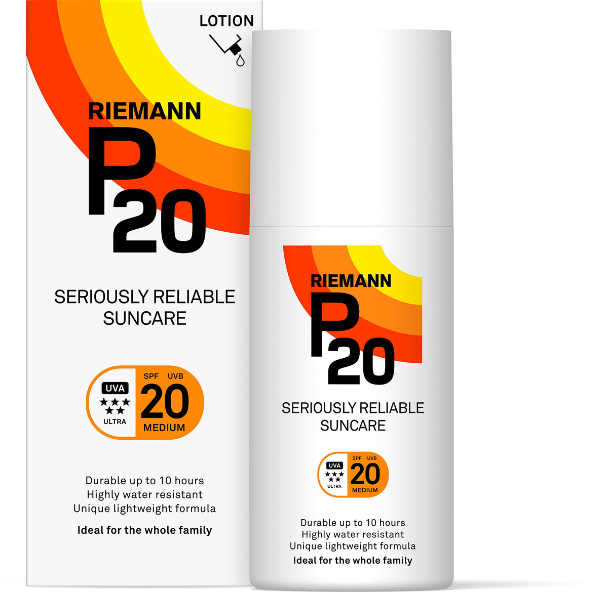 P20 Riemann front packaging 200ml showing bottle and cap, convenient for families