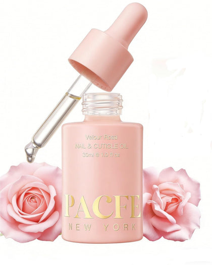 Pacfe front bottle showing elegant rose packaging and visible brand benefit