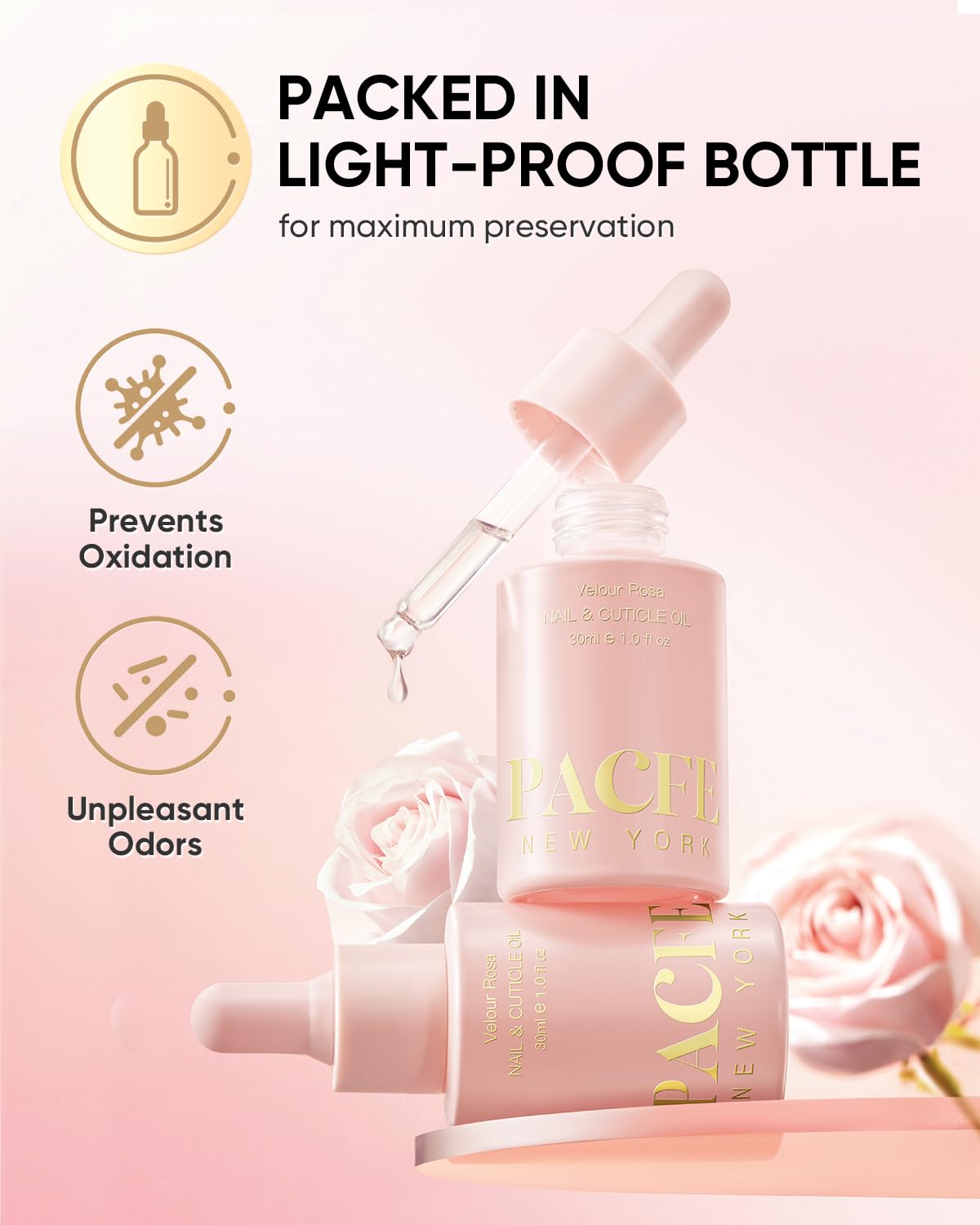 Pacfe ingredients flatlay with jojoba and squalane illustrating natural nourishment