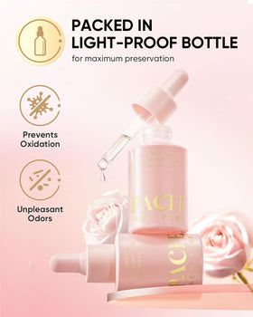 Pacfe ingredients flatlay with jojoba and squalane illustrating natural nourishment