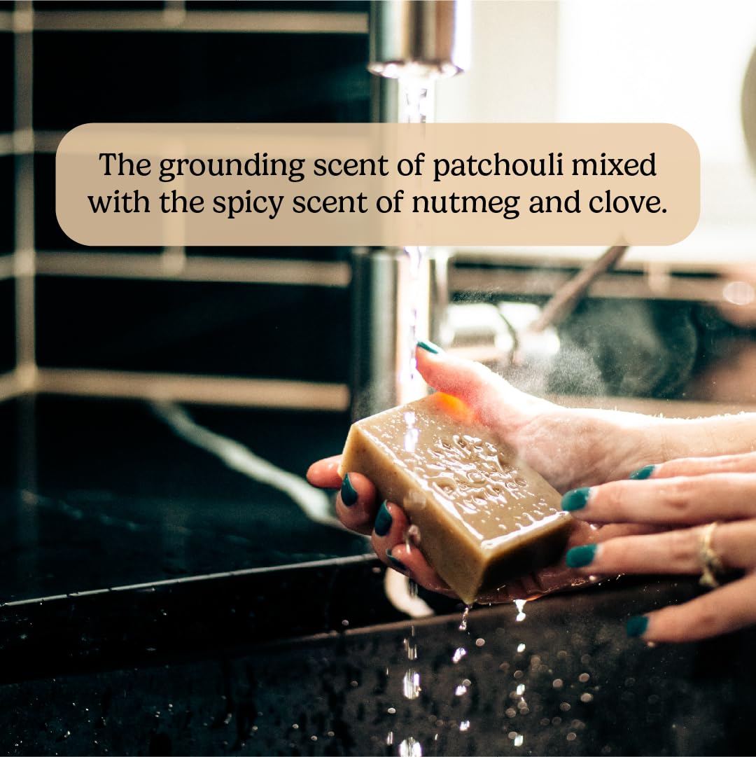 Pacha Soap Co product label and ingredient list highlighting clean-sourced benefits