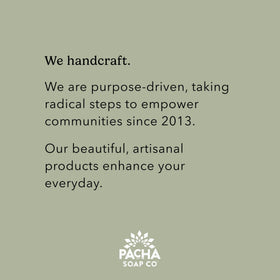 Pacha Soap Co gift-ready package styled for gifting with thoughtful presentation benefit