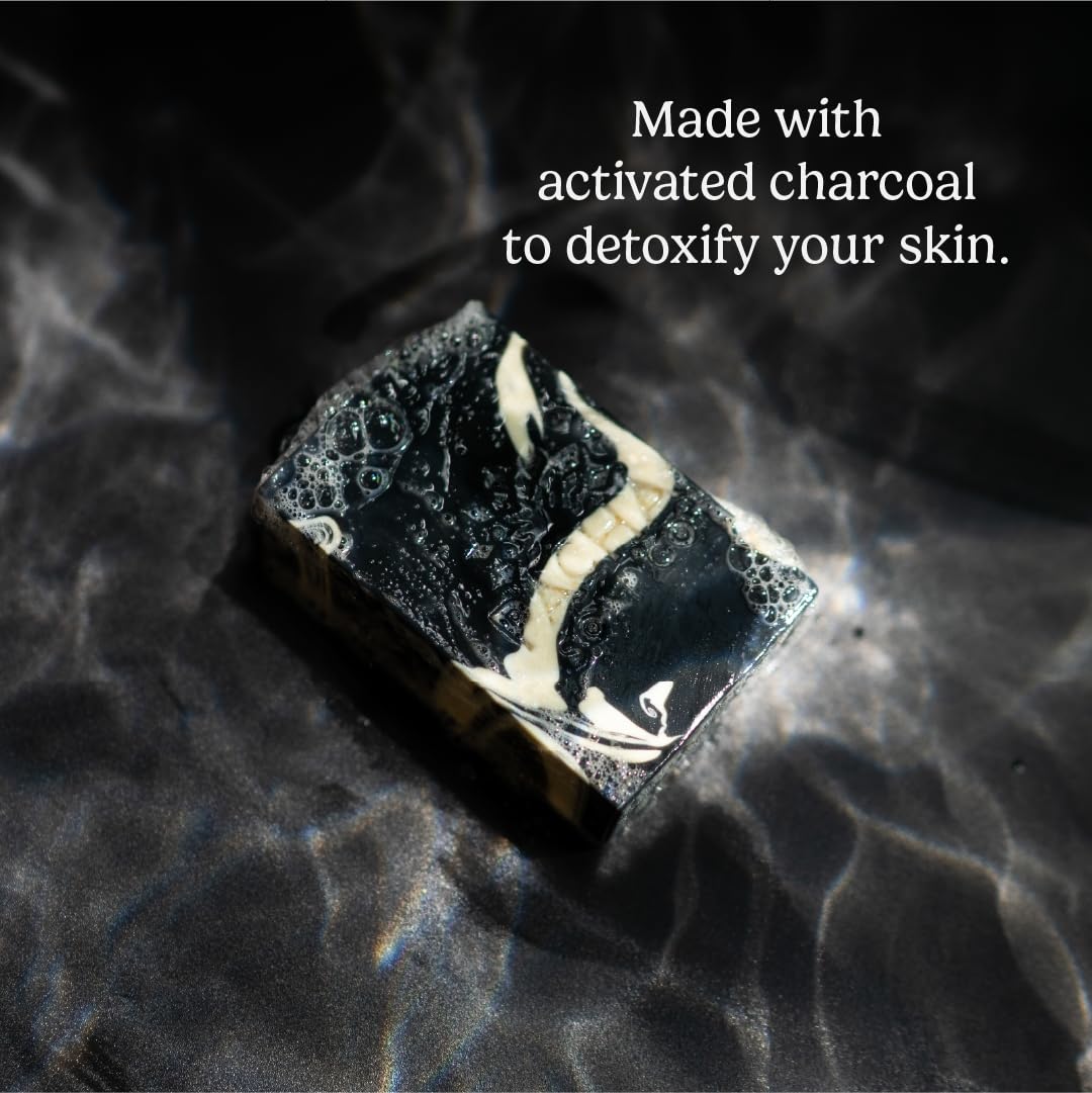 Pacha Soap Co soap lathered in hand demonstrating gentle cleanse benefit