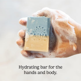 Pacha Soap Co close-up texture of volcanic ash and pumice for gentle exfoliation