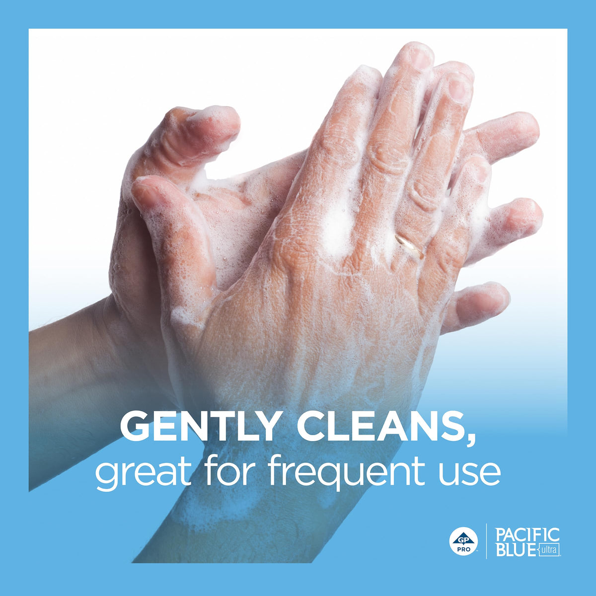 Georgia-Pacific refill used in touchless dispenser showing hygienic, hands-free benefit