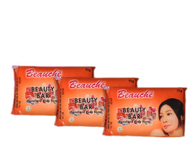 Pacific Supply Express Beauche Beauty Bar front packaging shows pack of three, clear labeling