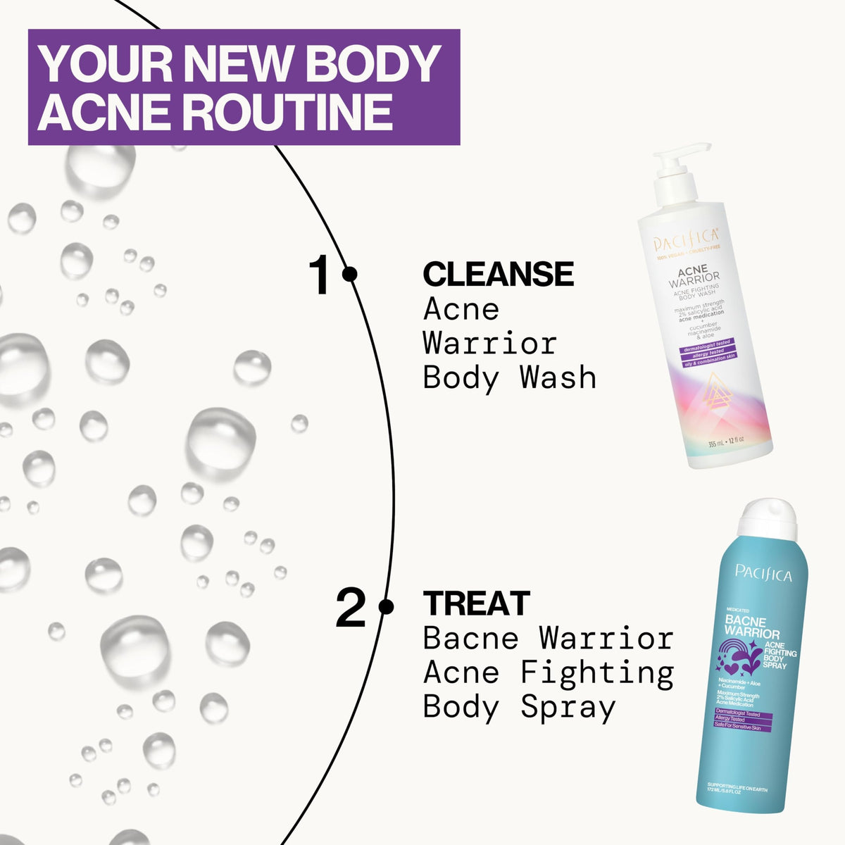 Pacifica Acne Warrior cucumber and aloe still life highlighting soothing botanical benefits