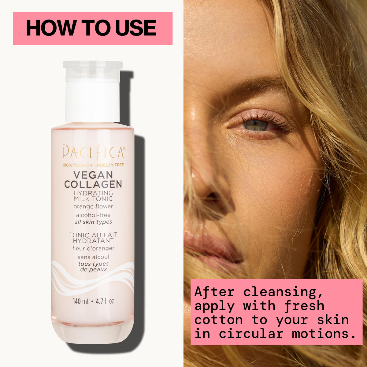 Pacifica application in palm demonstrating easy pat-on method and improved absorption