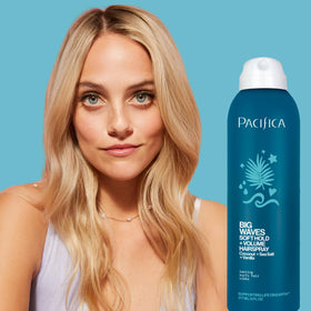 Pacifica Big Waves bottle inside a travel bag for on‑the‑go styling