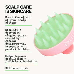Pacifica brush in use on scalp showing enhanced tonic distribution