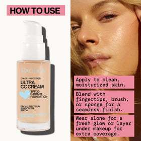Pacifica CC Cream on vanity in natural light showing radiant everyday wear