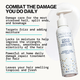 Pacifica applying Coco Bond to damp hair for bond repair and hydration