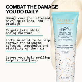 Pacifica shampoo lather texture demonstrating gentle coconut cleanse