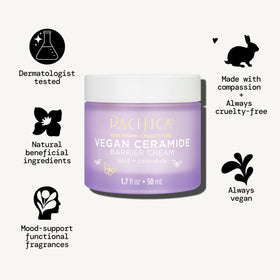 Pacifica cream in hand application demonstrating smooth spread and hydration