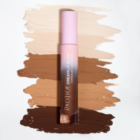 Pacifica DreamLit Glow in a makeup bag lifestyle shot for travel-ready quick touch-ups
