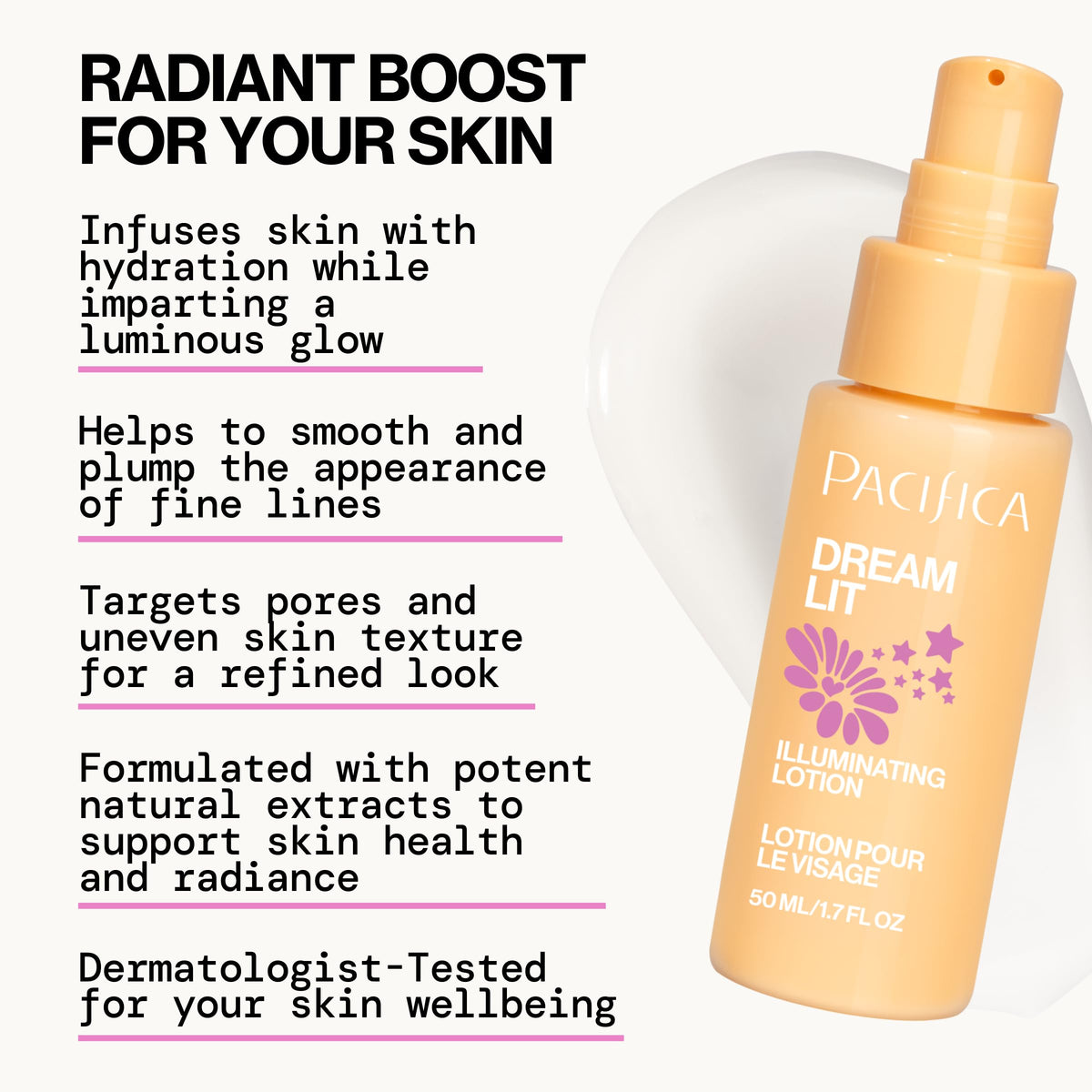 Pacifica Dreamlit pump close-up highlighting easy dispensing and hygienic use