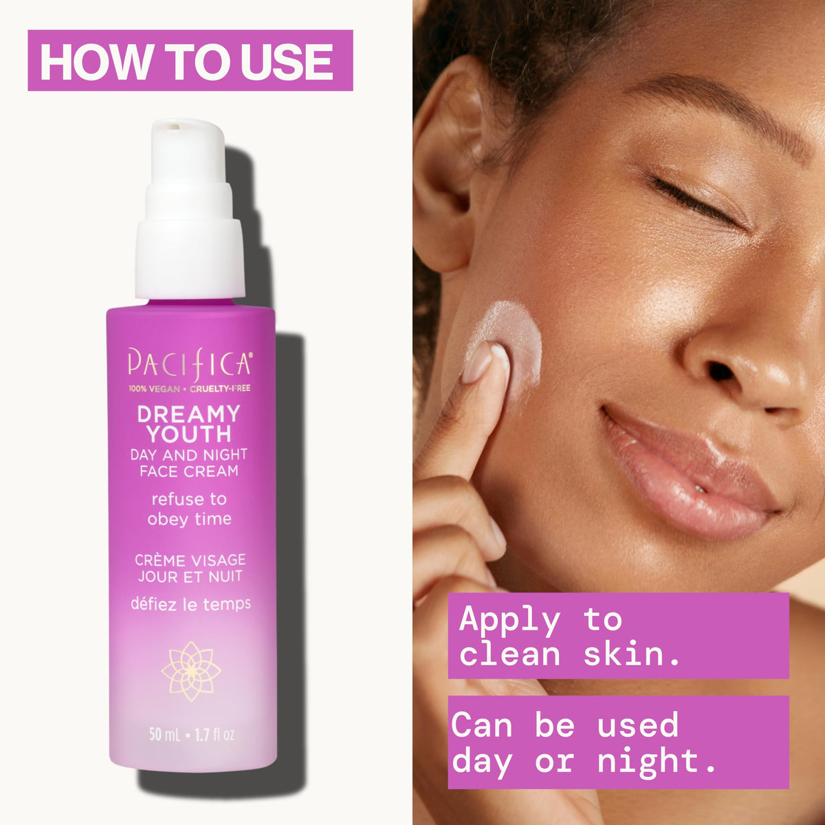Pacifica ingredient label showing peptides and botanical extracts benefit