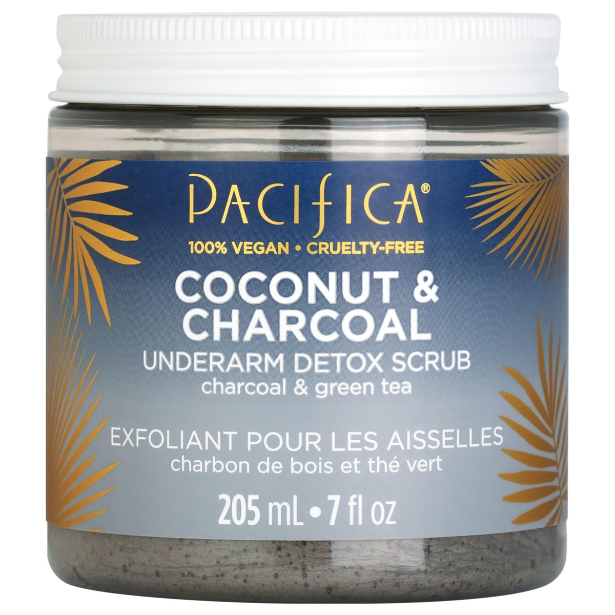 Pacifica front jar armpit scrub showing product and brand benefits