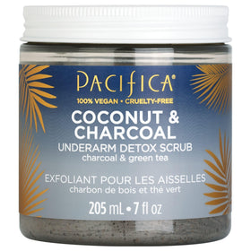Pacifica front jar armpit scrub showing product and brand benefits