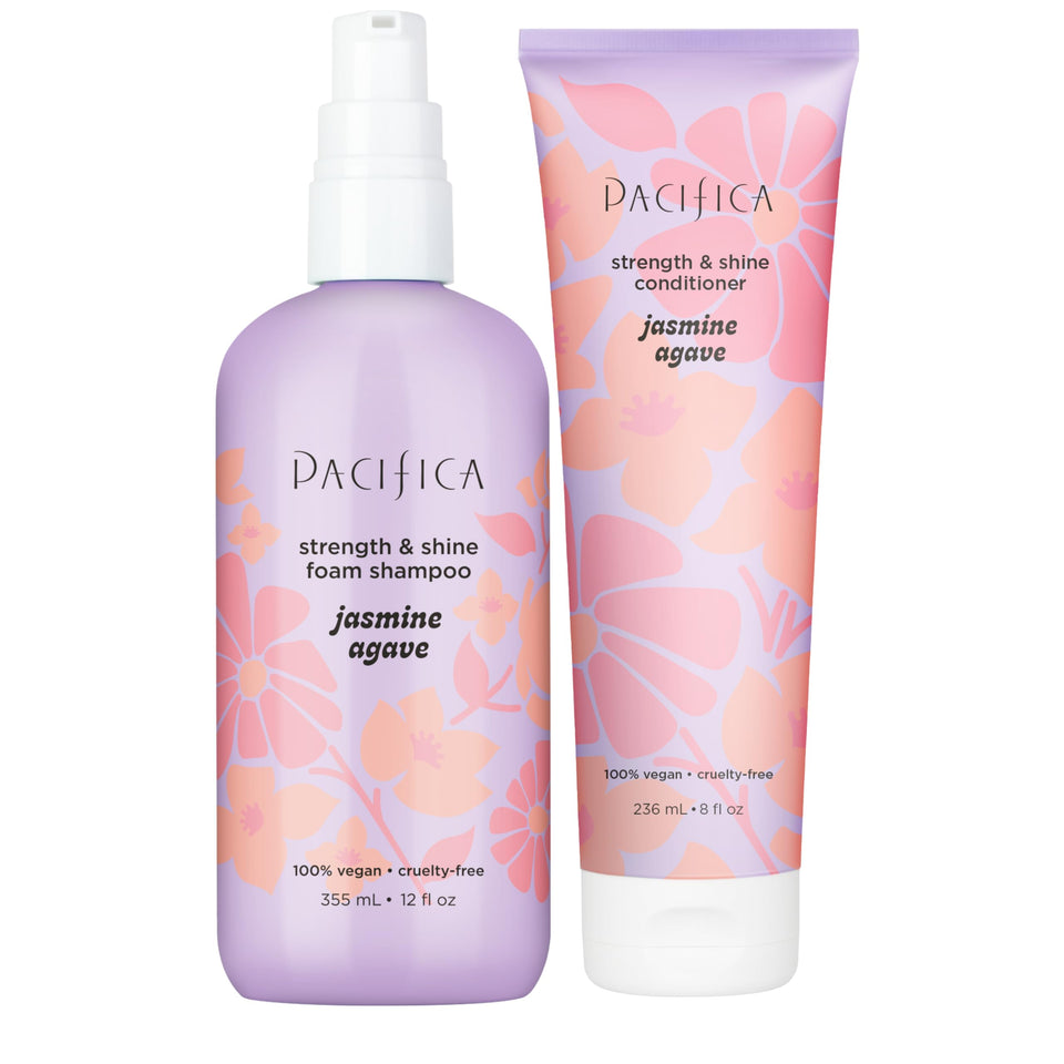 Pacifica front packaging showing the set and benefit of strengthening hair