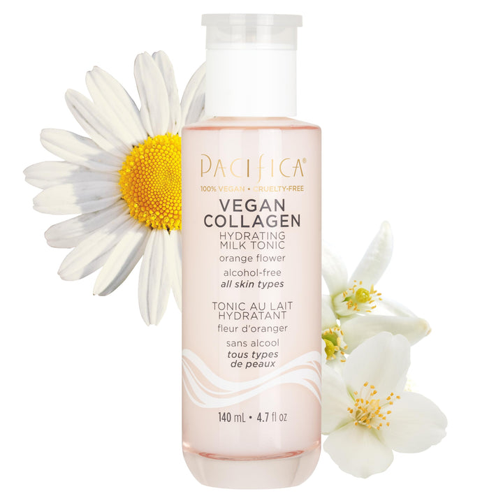 Pacifica front packaging showing milky toner bottle and clean design for hydration