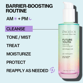 Pacifica bottle recyclable label highlighting eco-friendly packaging