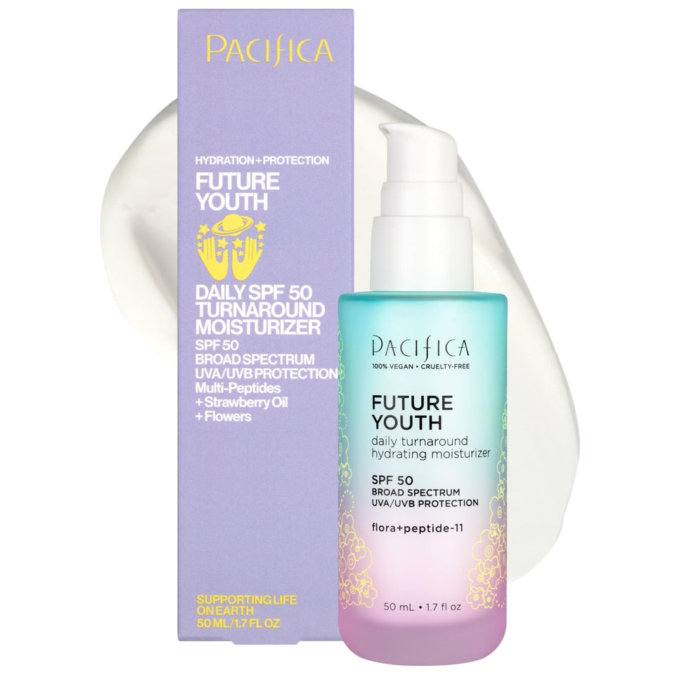 Pacifica front packaging showing moisturizer tube and SPF protection benefit