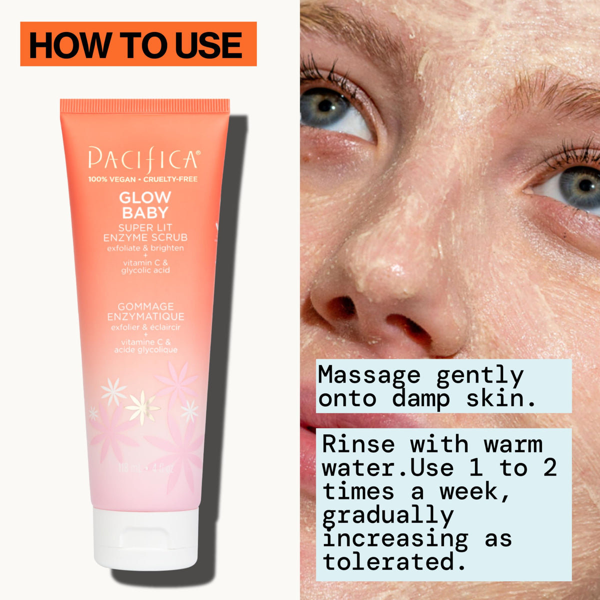 comparison of skin texture before and after gentle exfoliation demonstrating refined pores