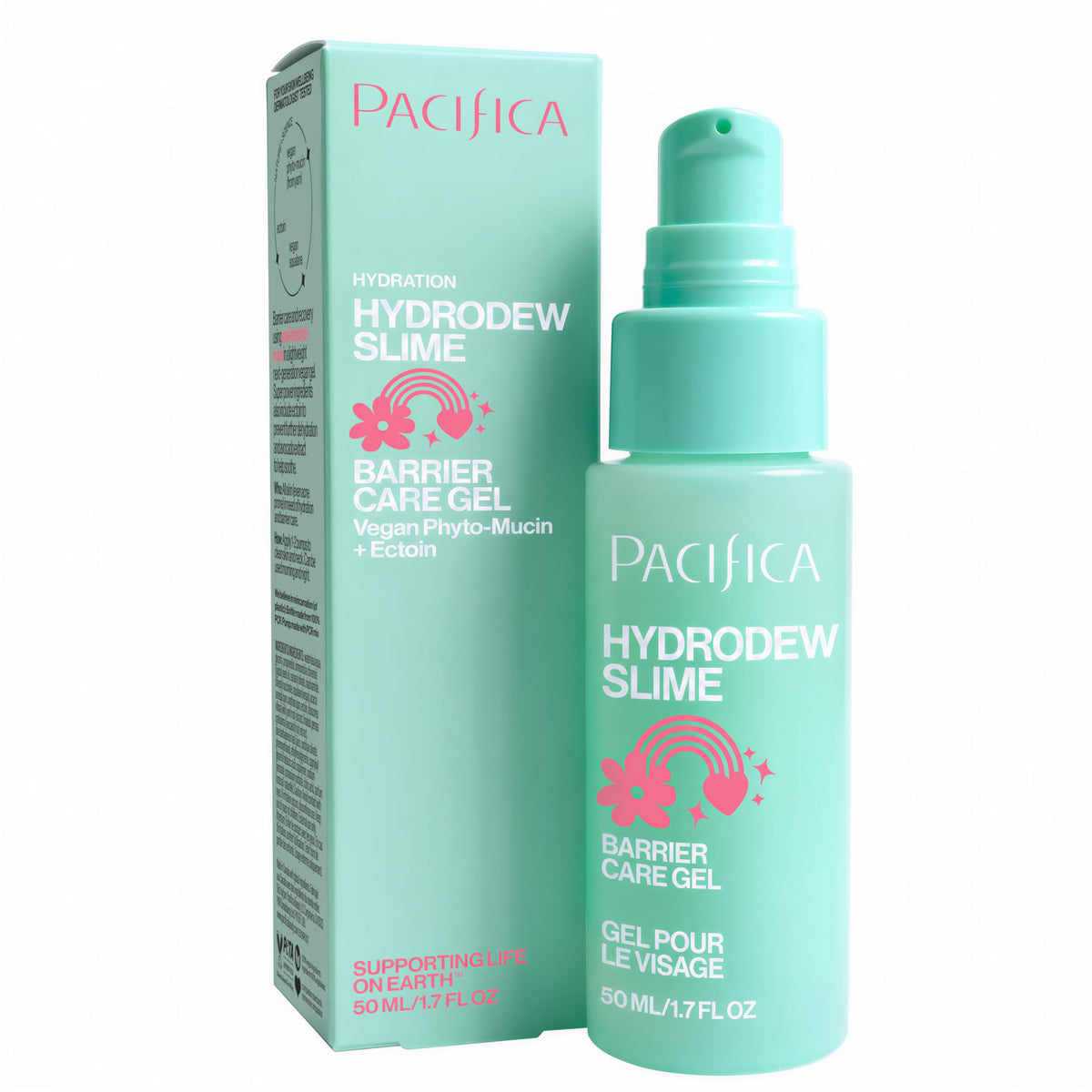 Pacifica Hydrodew Slime front jar showing clean packaging and hydration benefit
