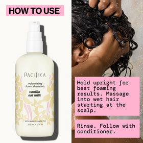 Pacifica oat milk and vanilla bean close-up showing natural nourishing ingredients