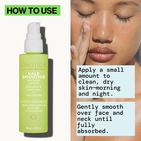 Pacifica application on cheek showing smooth finish and no greasy residue