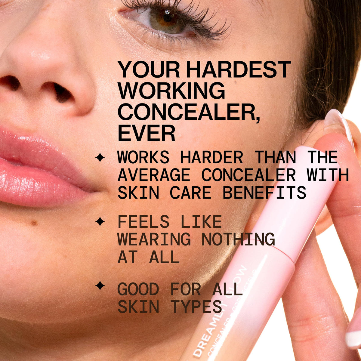Pacifica lifestyle portrait on model highlighting natural-looking coverage and confidence