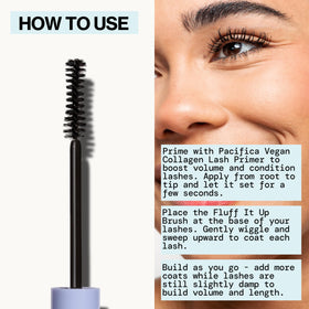 Pacifica ingredient label close-up emphasizing vegan collagen and clean formula benefit