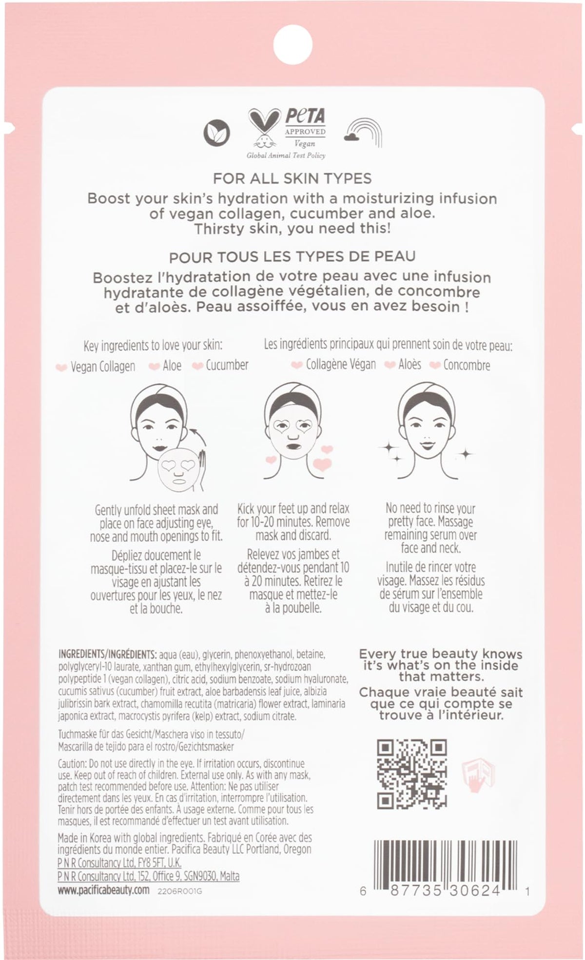 Pacifica hand holding mask showing size and contour fit