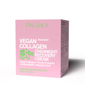Pacifica night cream recyclable box emphasizing sustainable packaging benefit