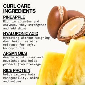 Pacifica Pineapple Curls before and after comparison improving curl definition