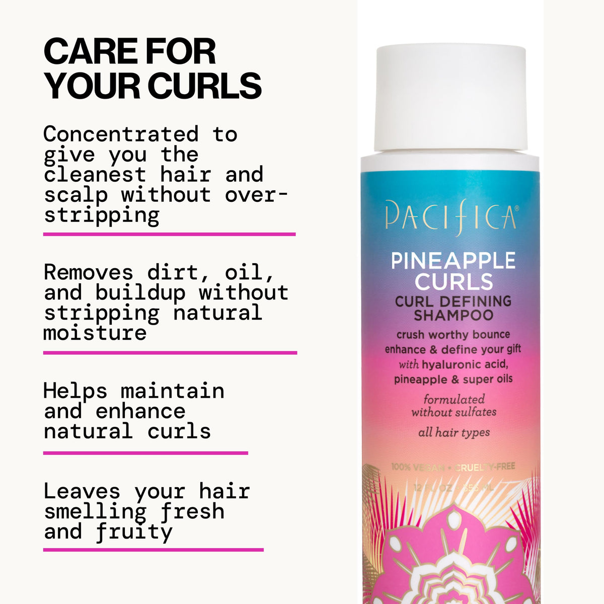 Pacifica Pineapple Curls detangling demo easing knots and reducing breakage