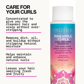 Pacifica products staged in shower to show cleansing and conditioning benefit
