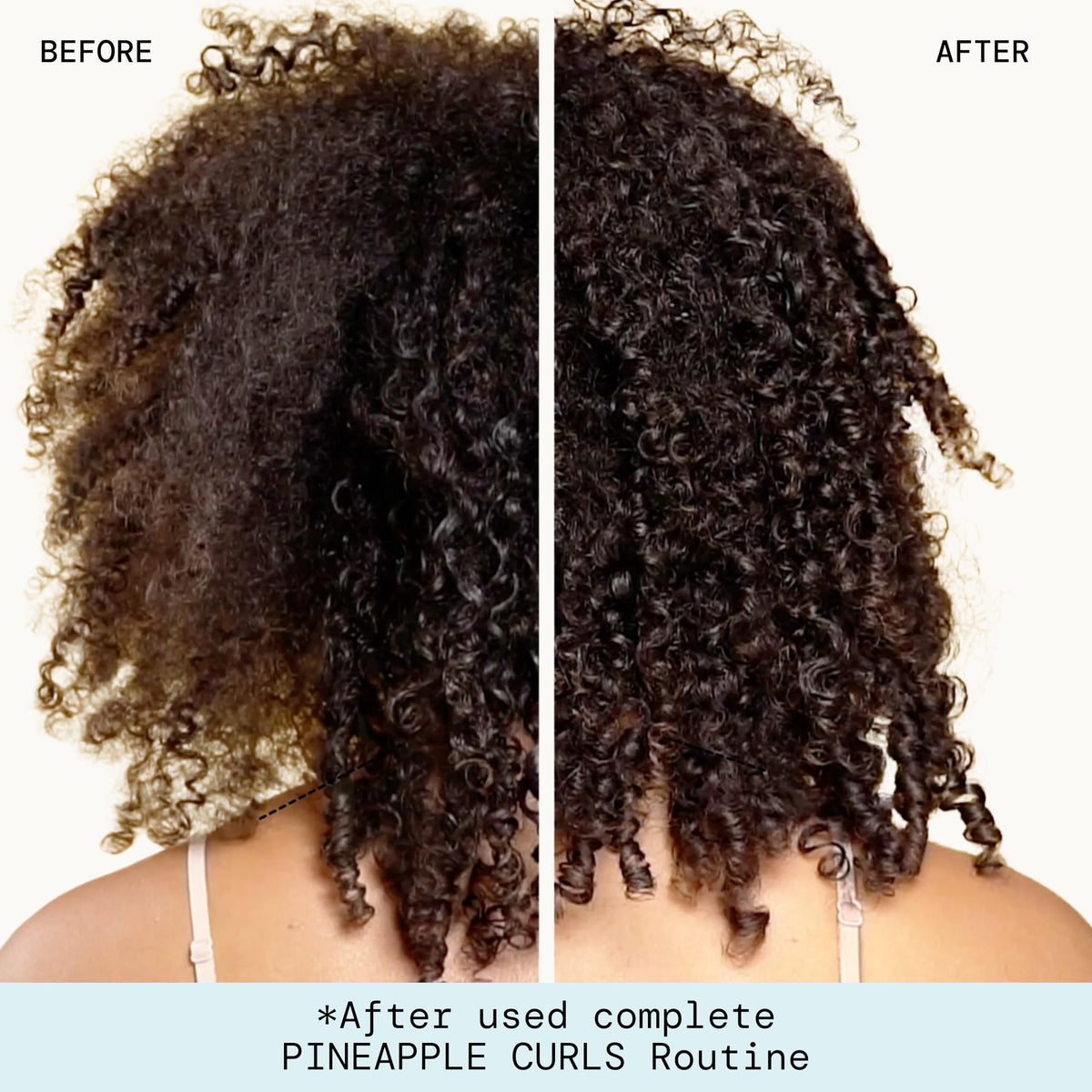 Pacifica Pineapple Curls in-shower use with product rinsing and defined curls