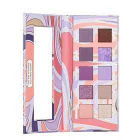 Pacifica palette front view showing ten purple-nude shades and compact layout for versatile looks